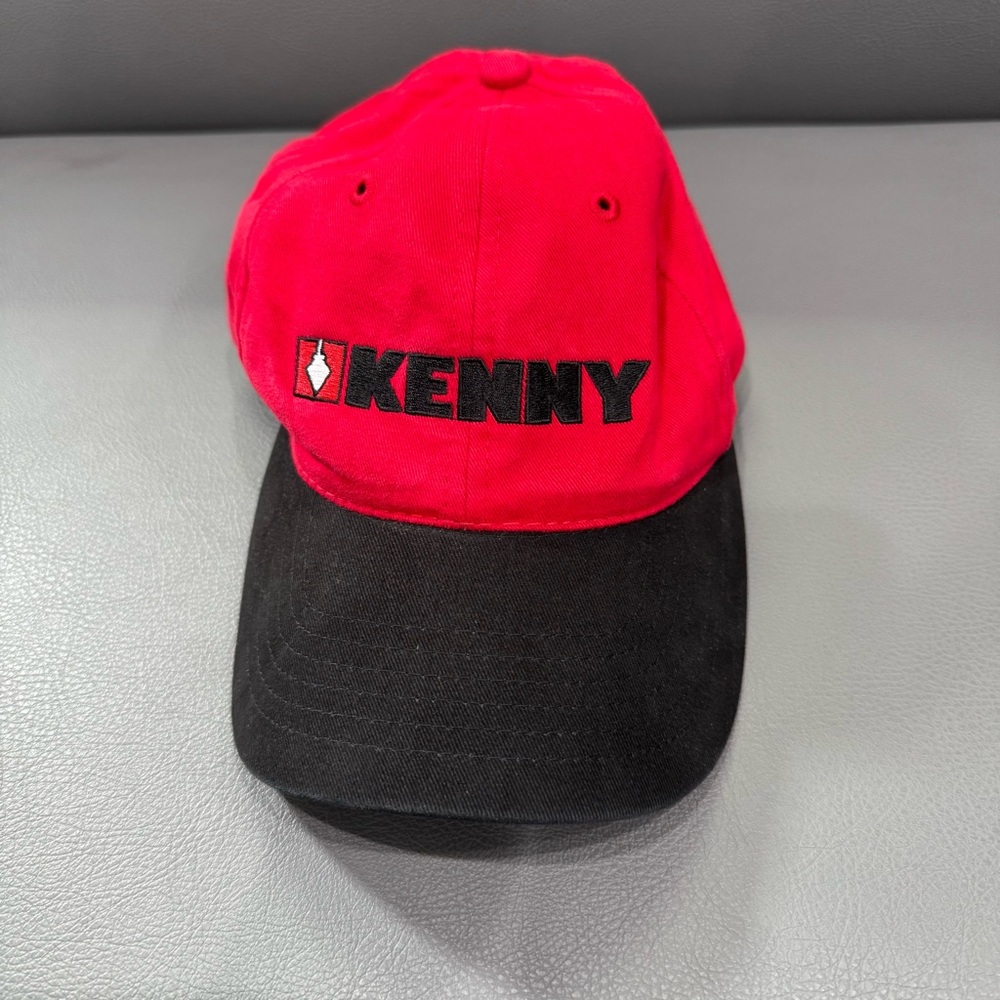 Chicago Blackhawks NHL Adjustable Hat Cap Edzo Olczyk Kenny Red Black Vintage